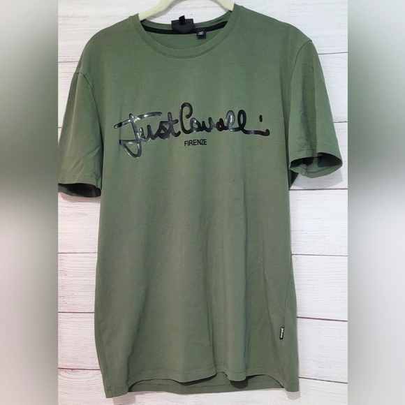 ❤️HOST PICK❤️Euc AUTH mens Roberto Cavalli Just Cavalli tshirt size L - Picture 8 of 9